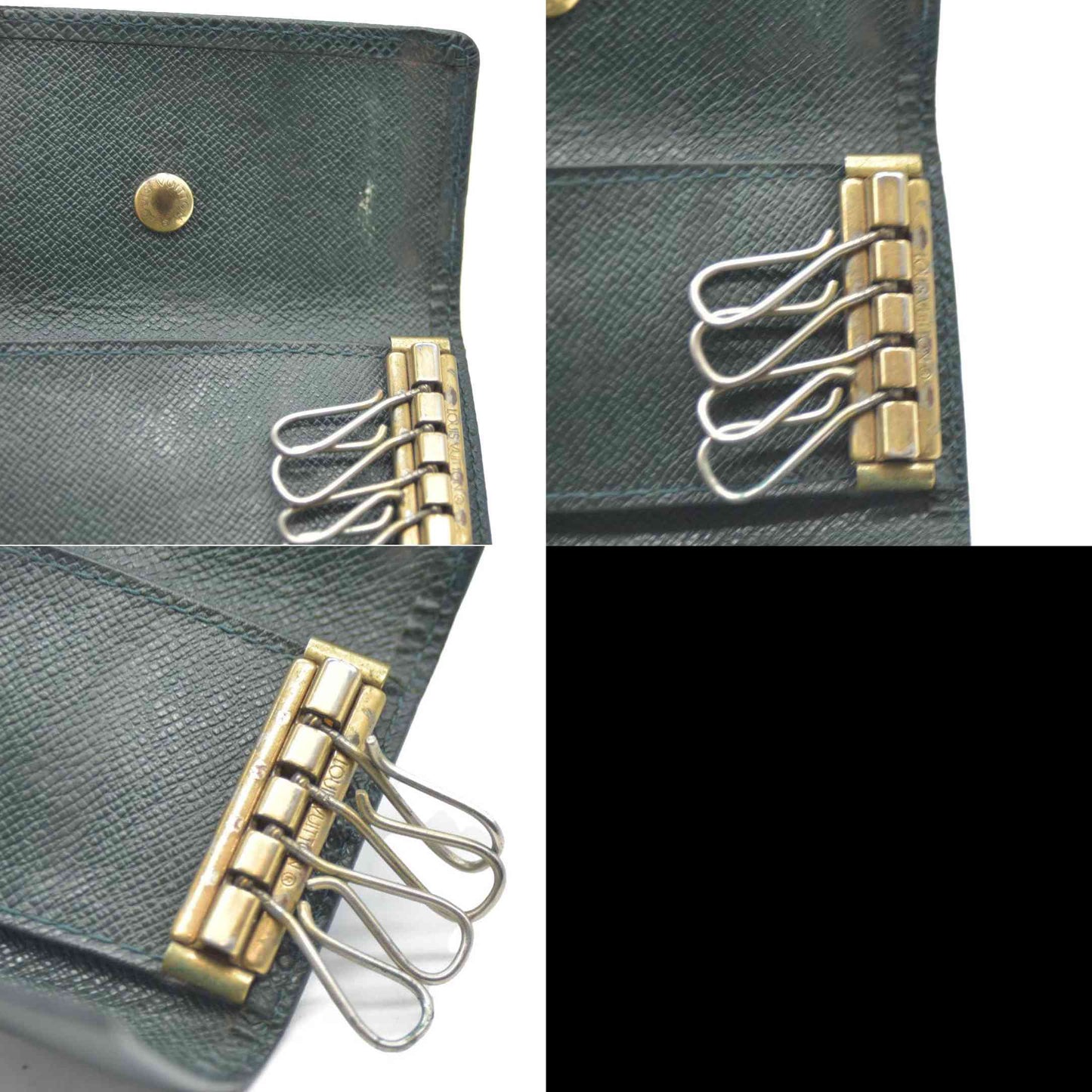 Louis Vuitton Taiga Leather Multicles 4 Ring Key Case Epicea CA1918