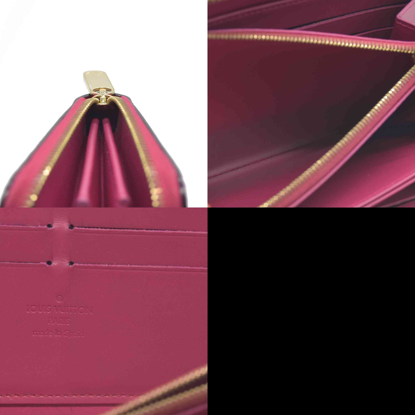 $1030 Louis Vuitton  Vernis Zippy Wallet Pink CA4183