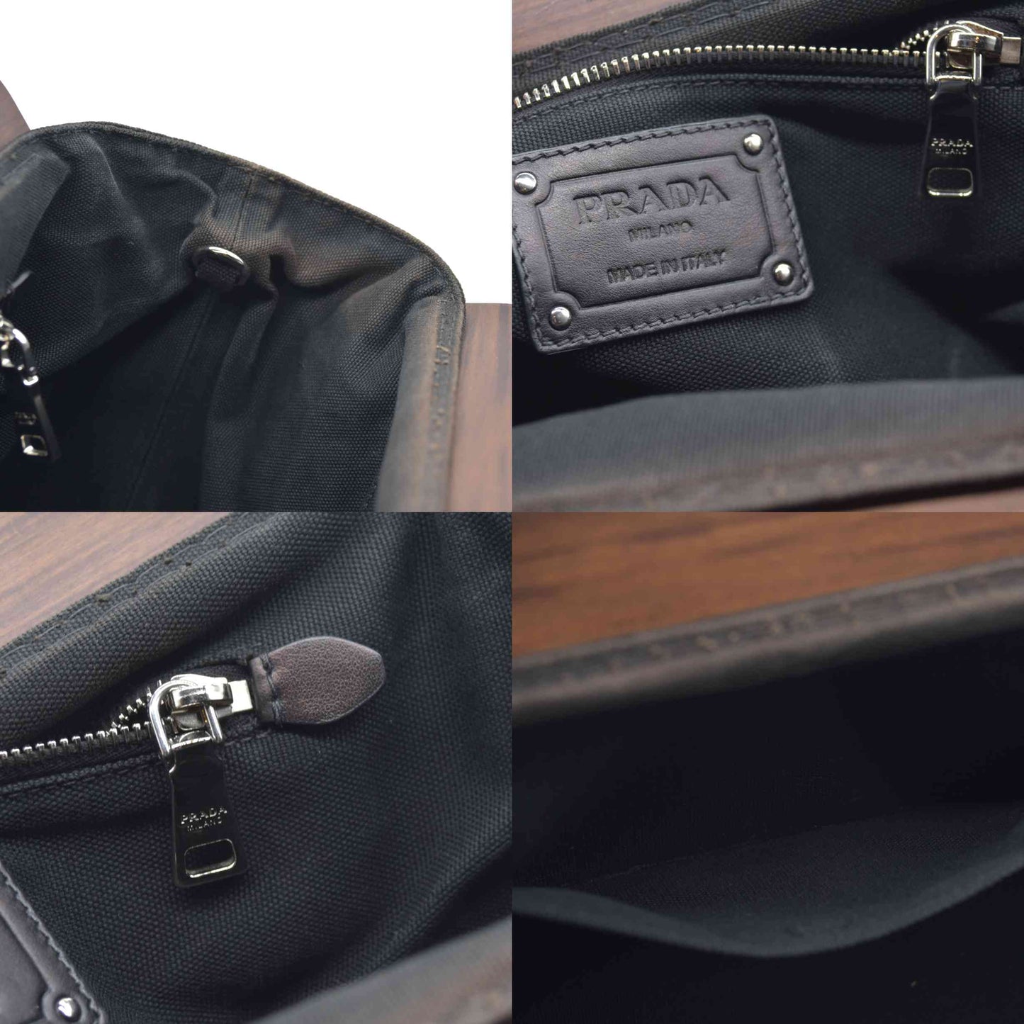Prada Canvas Wood Handle Canapa Logo Satchel 2013