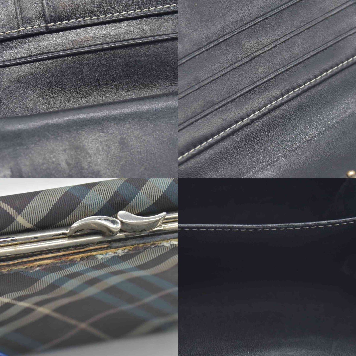 $350 Burberry Blue Label Canvas Printed Wallet CONSIGNMENT