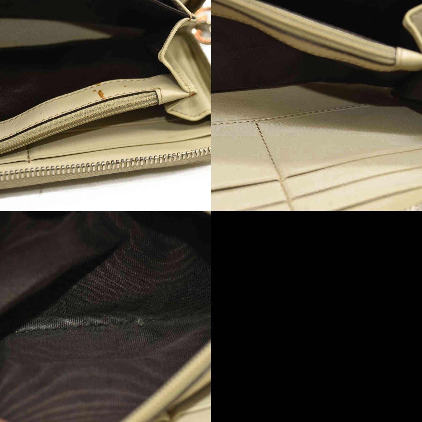 Gucci  Guccissima Large Twins Zip Around Off White