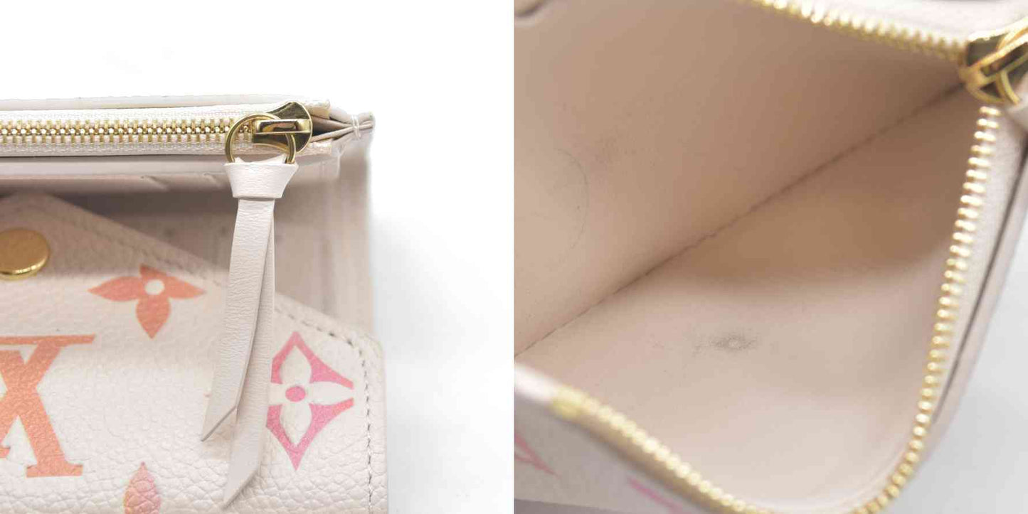 $840 Louis Vuitton Empreinte Victorine Wallet Sunrise Aquarelle 2024