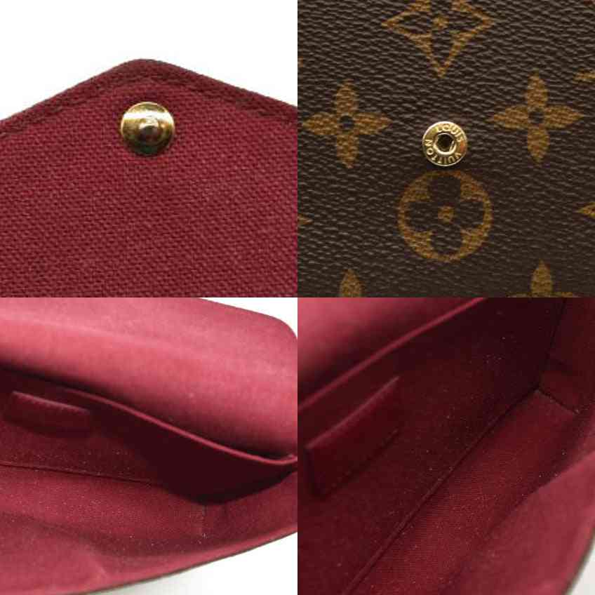 LOUIS VUITTON Monogram Pochette Felicie Chain Wallet Fuchsia  TJ1157