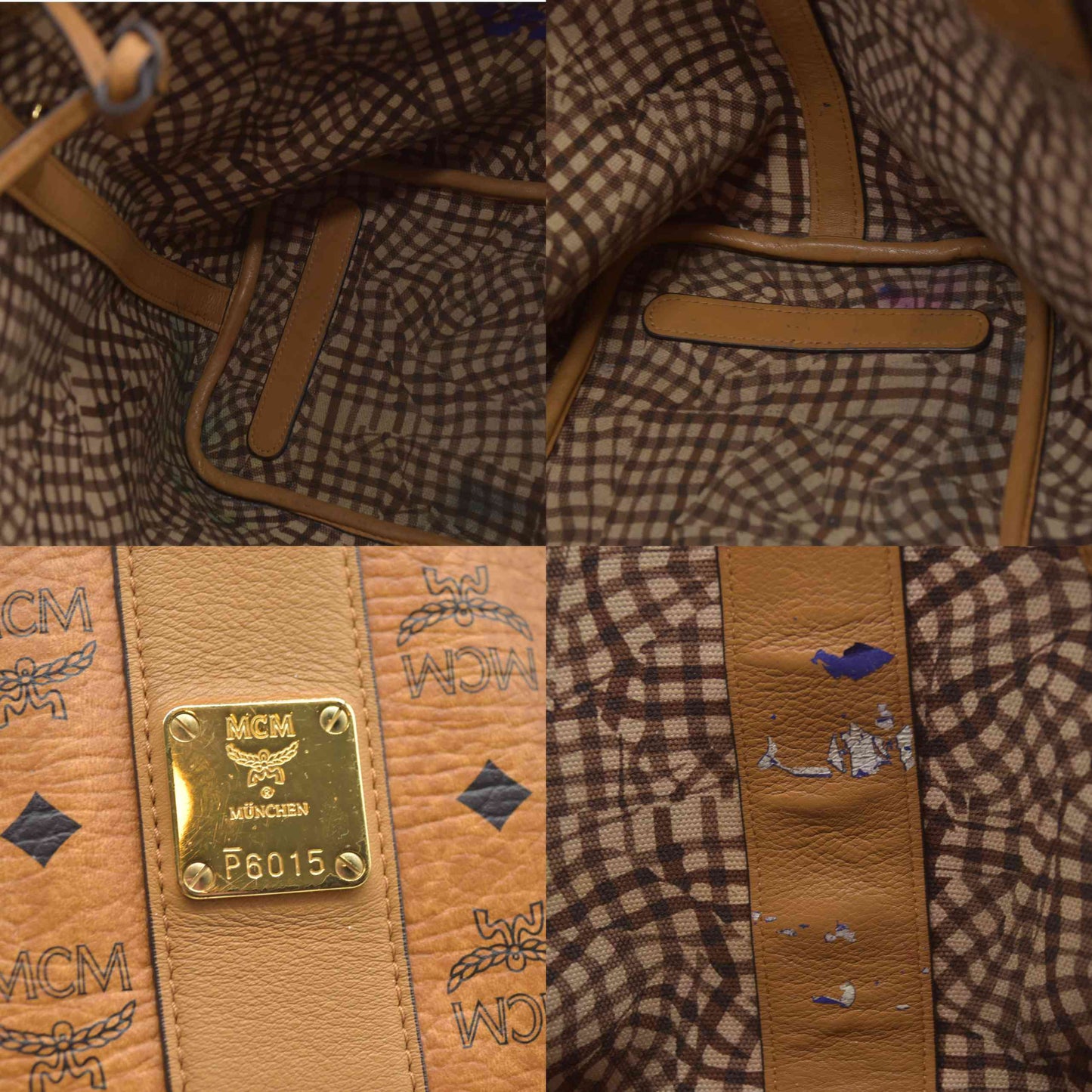 $770 MCM  Visetos Medium Liz Reversible Shopper Tote Cognac AUCTION USED (Copy)