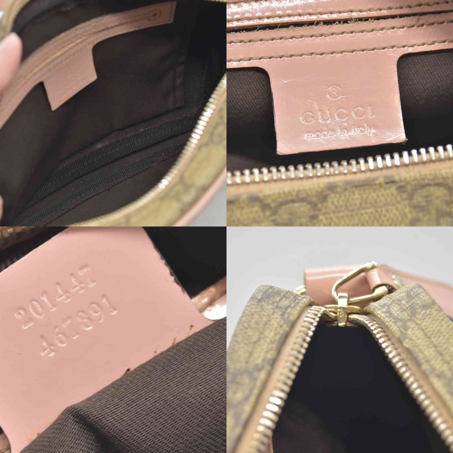 $780 Gucci GG Plus Monogram Small Shoulder Bag Light Pink