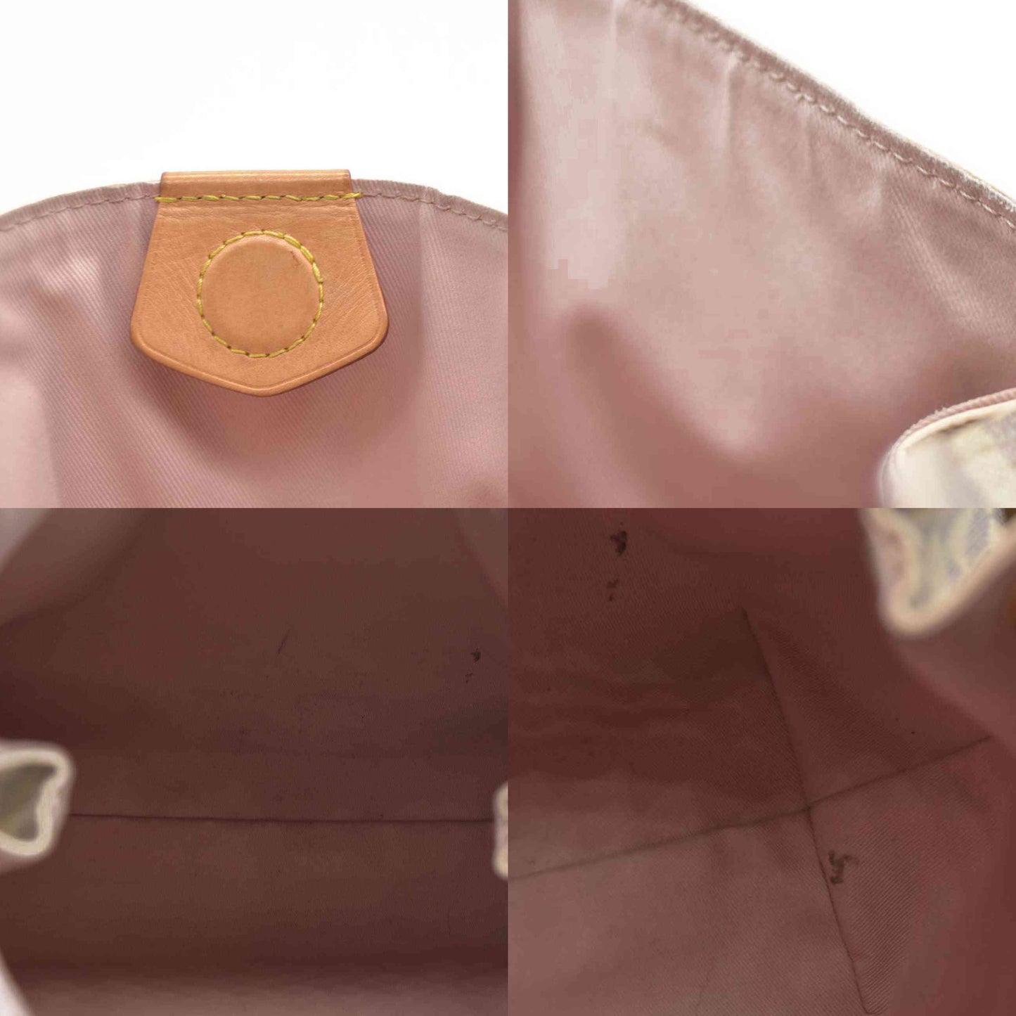 Louis Vuitton Graceful Mm Rose Ballerine White Damier Azur Canvas Tote