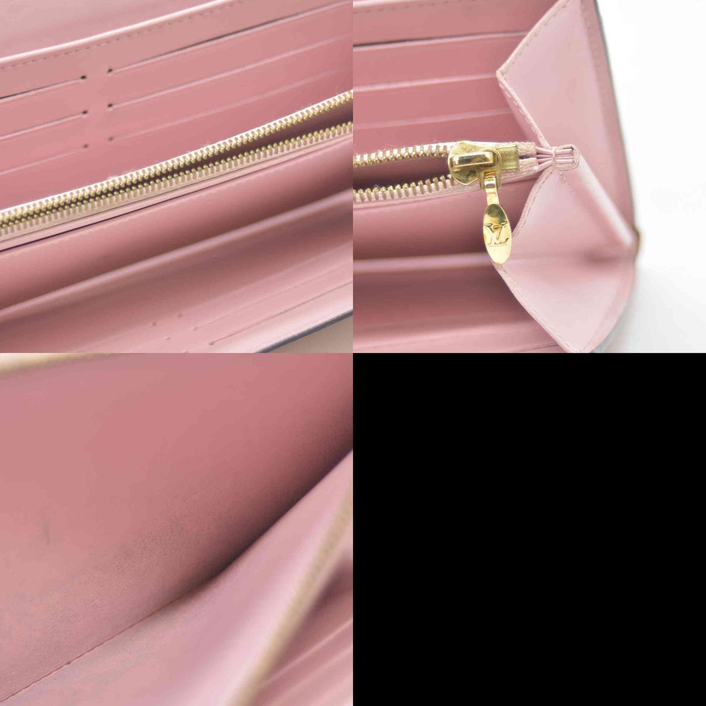 $840 Louis Vuitton Vernis Sarah Wallet Rose Poudre CONSIGNMENT TS0127