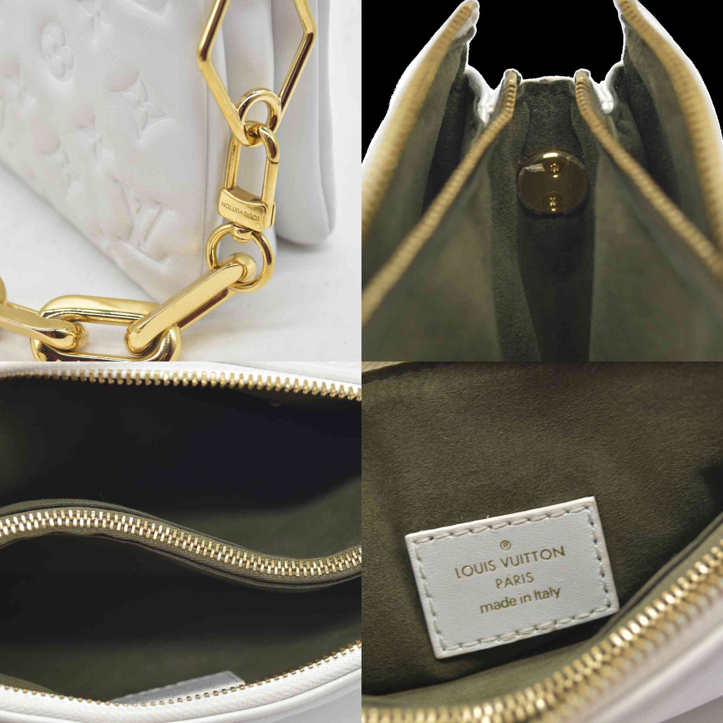 $4300 Louis Vuitton Coussin BB White Crossbody