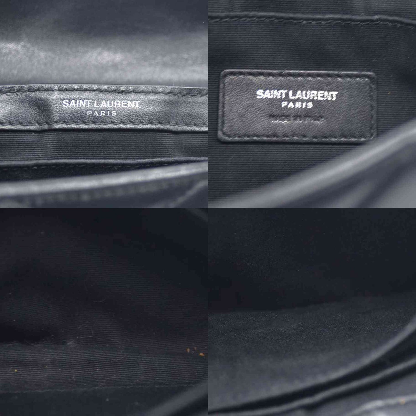$3400 Saint Laurent  Calfskin Y Quilted Monogram Loulou Flap Bag Black