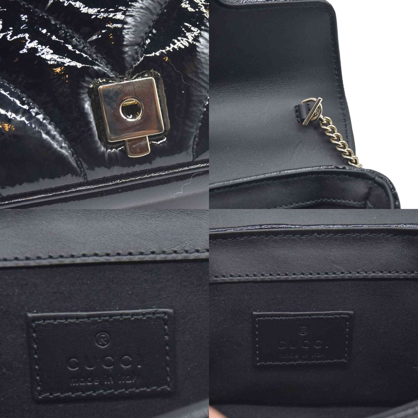 $1850 Gucci Mini Marmont quilted leather cross-body bag