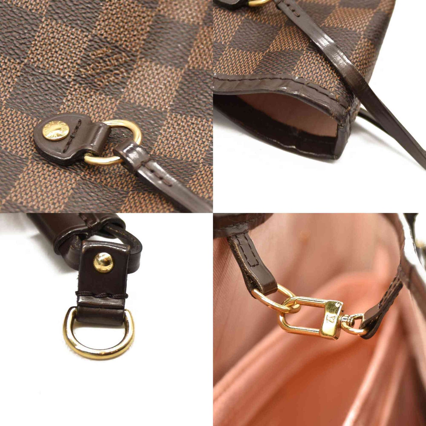 Louis Vuitton  Damier Ebene Neo Neverfull MM Rose Ballerine