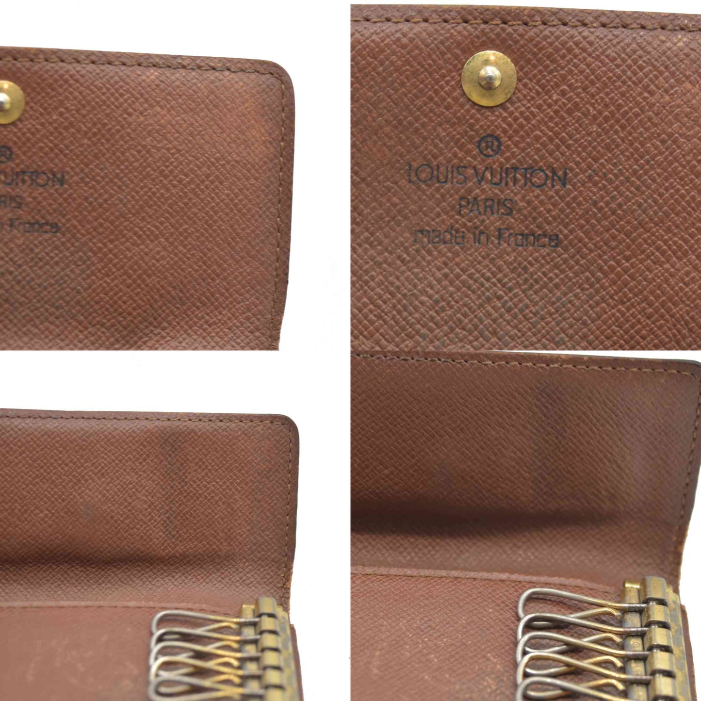 $345 Louis Vuitton Monogram Multicles 6 Ring Key Case Brown CT0050