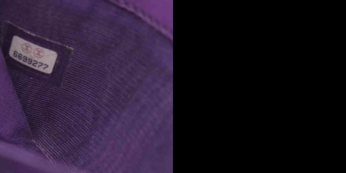 $1335 Chanel Caviar Wallet Purple CONSIGNMENT 10021224
