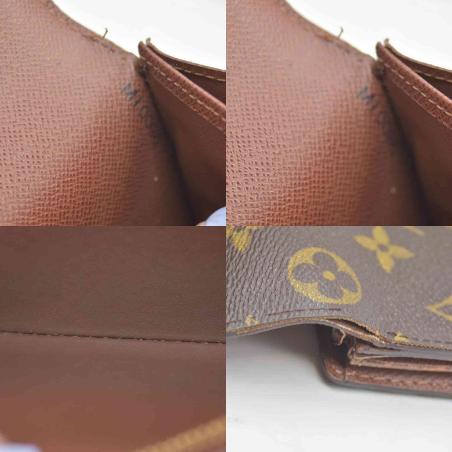 $775 Louis Vuitton Monogram Portefeiulle Sarah Long Bifold Wallet Brown CONSIGNMENT