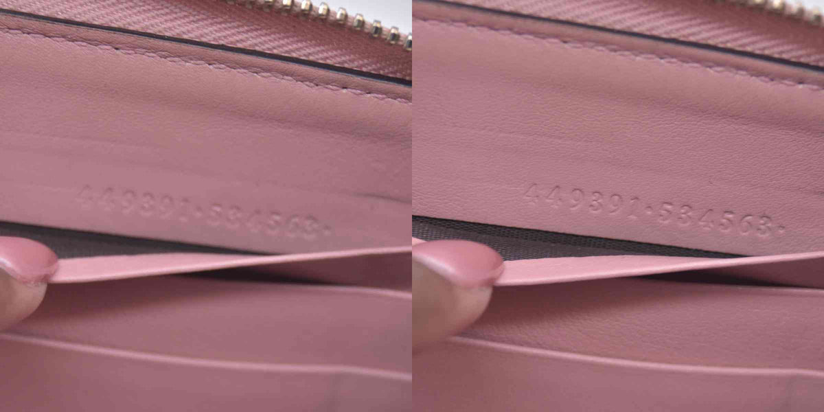 $610 GUCCI Microguccissima Zip Around Wallet Soft Pink CONSIGNMENT 10021177
