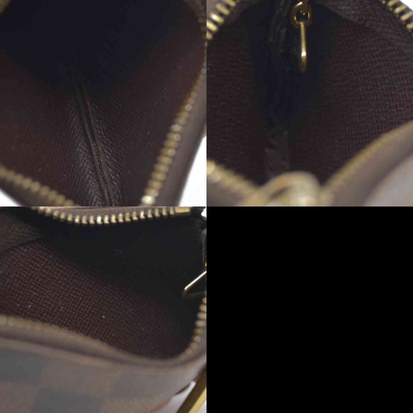 Louis Vuitton Damier Pochette Cles Wallet Coin Purse Brown TA0136