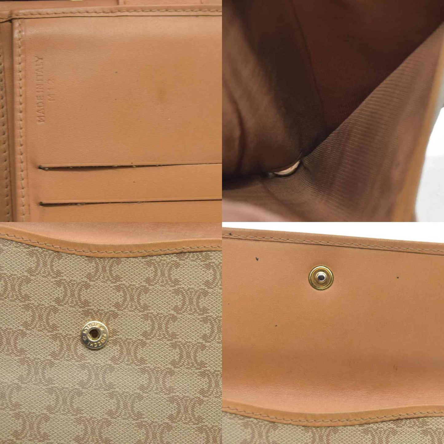 Celine Leather Printed French Purse