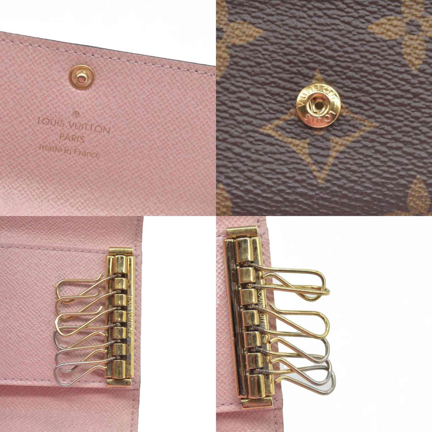 $345 LOUIS VUITTON Monogram Leather Multicles 6 Ring Key Case CT4168