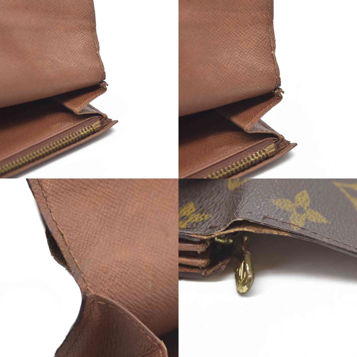 Louis Vuitton $610 Monogram Porte Monnaie Zip Bifold Wallet CA0999