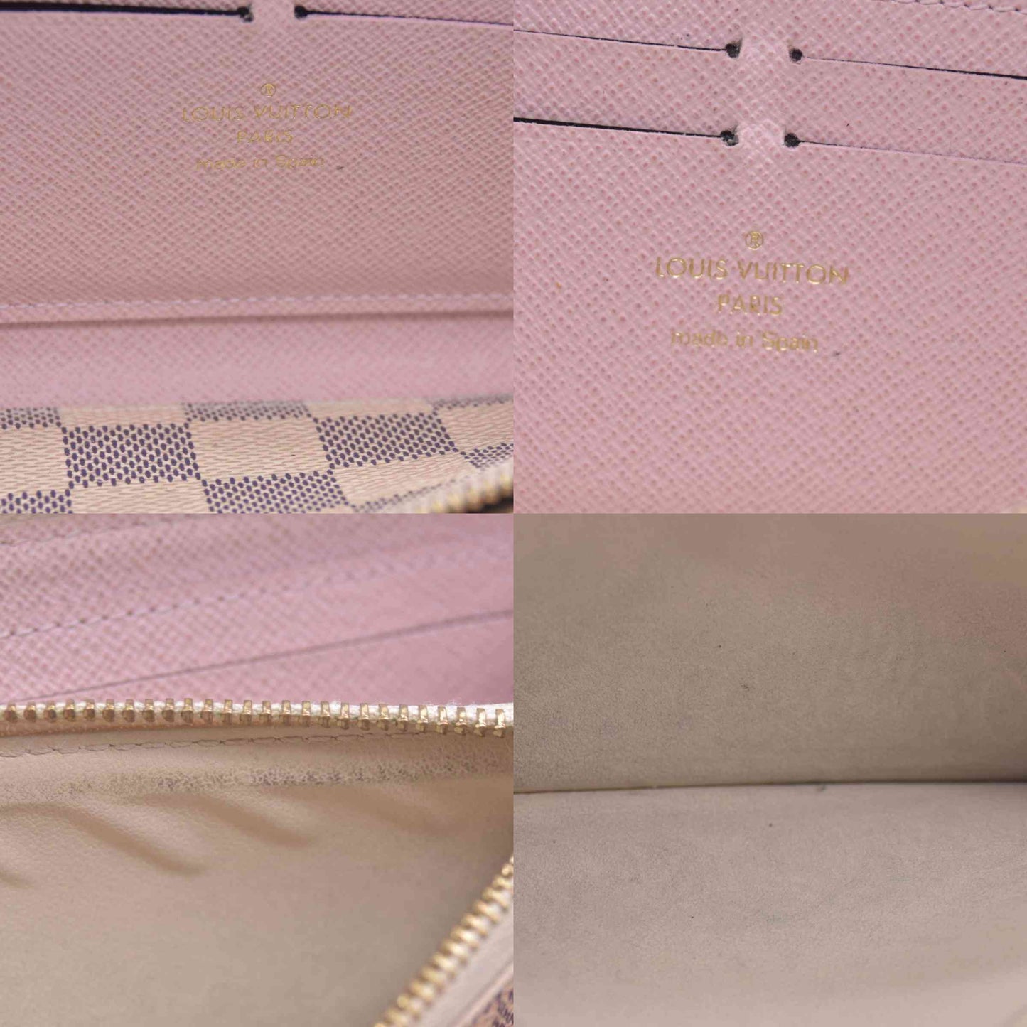 $650 2017 Louis Vuitton Damier Azur Clemence Wallet GI2167 CONSIGNMENT