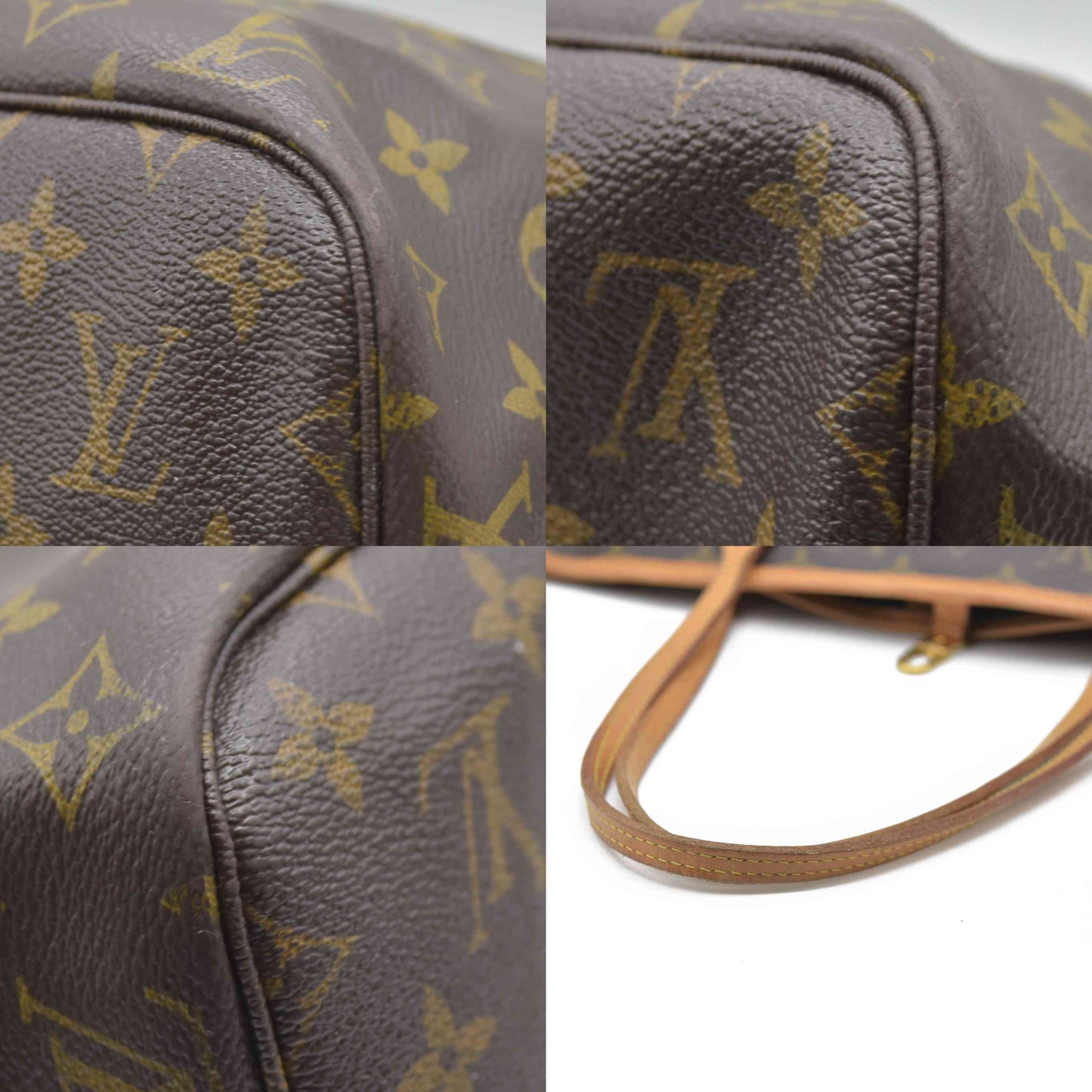 AUCTION $2120 Louis Vuitton  Monogram V Neverfull MM Turquoise