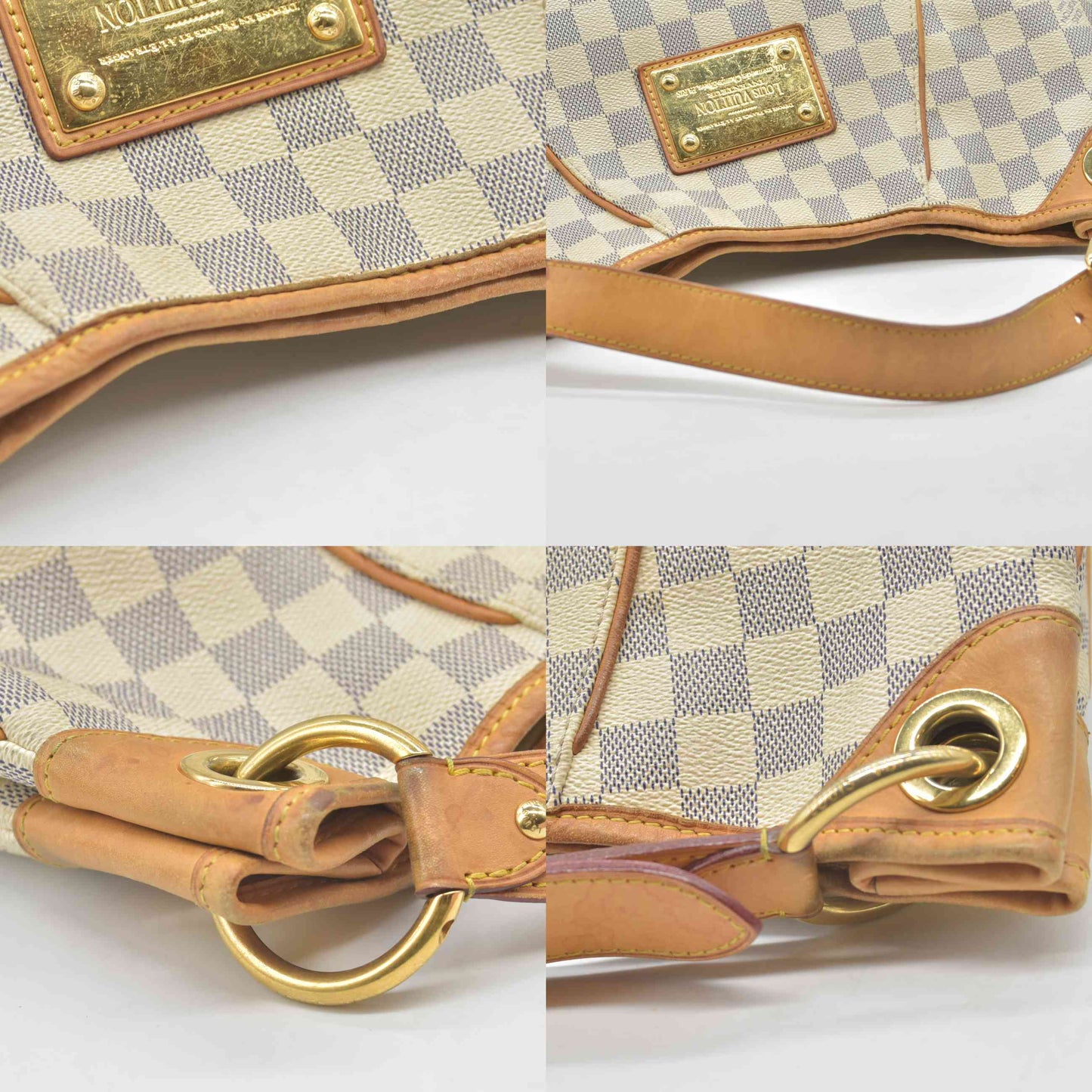 $1800 2008 Louis Vuitton Galliera PM Damier Azur MI4038