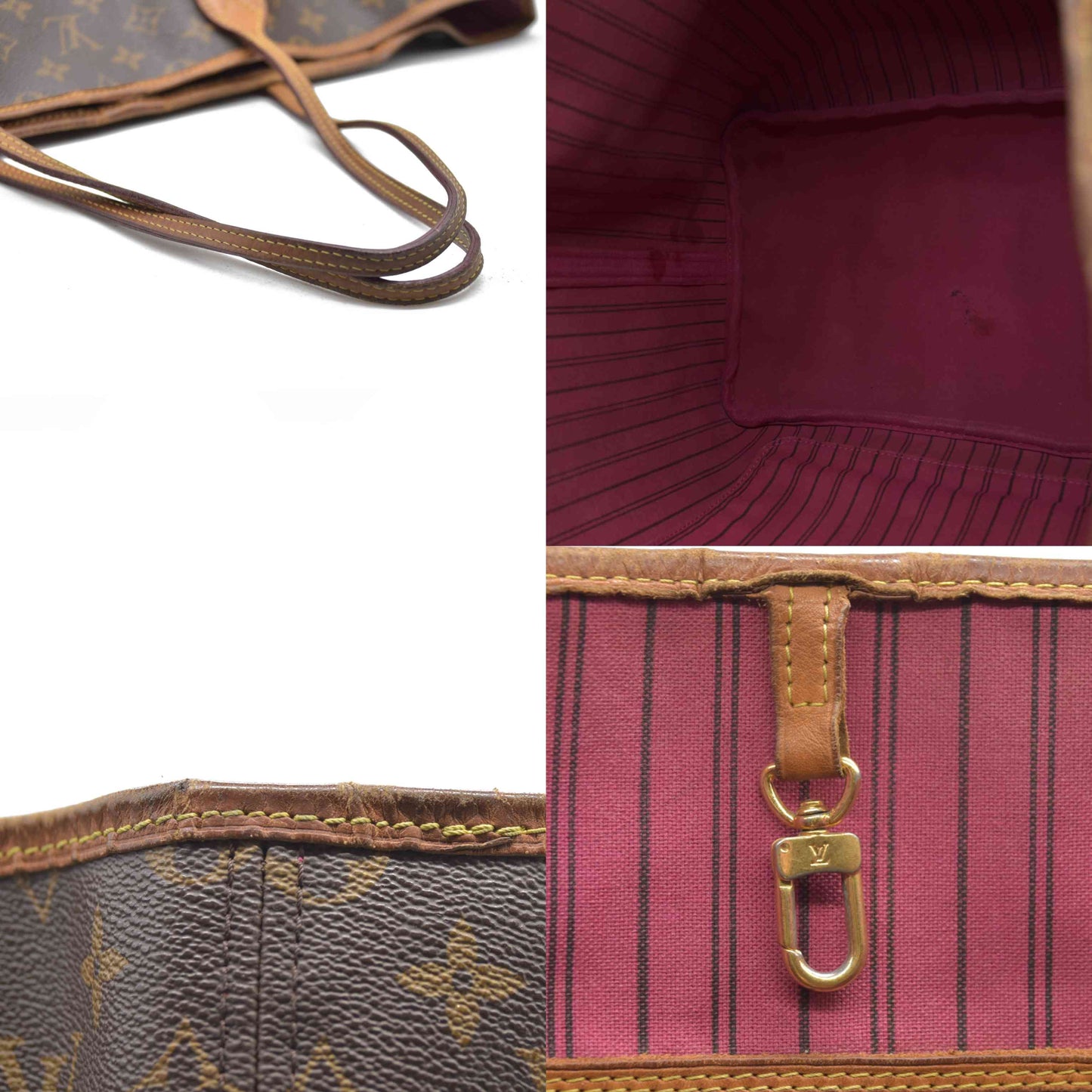 Louis Vuitton $2200 Monogram Neo Neverfull GM Fuchsia FL2135