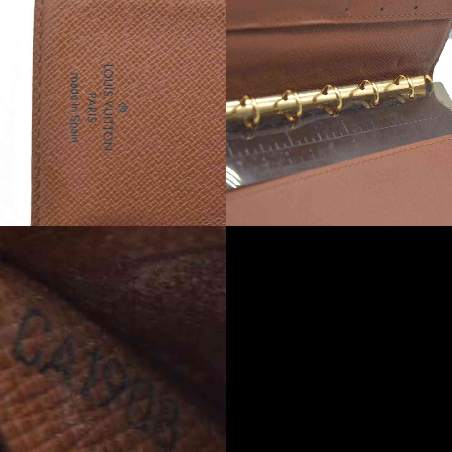 $505 Louis Vuitton  Monogram Small Ring Agenda Cover CA1908
