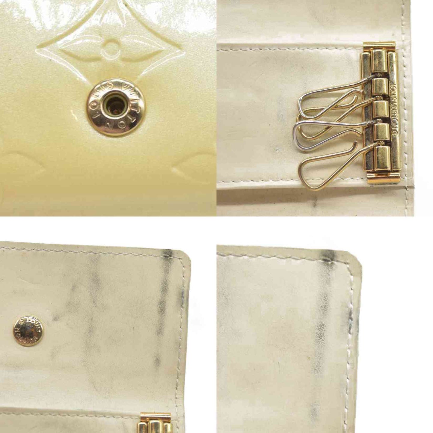 $345 Louis Vuitton Monogram Vernis Leather Multicles 4 Ring Key Case CA0046