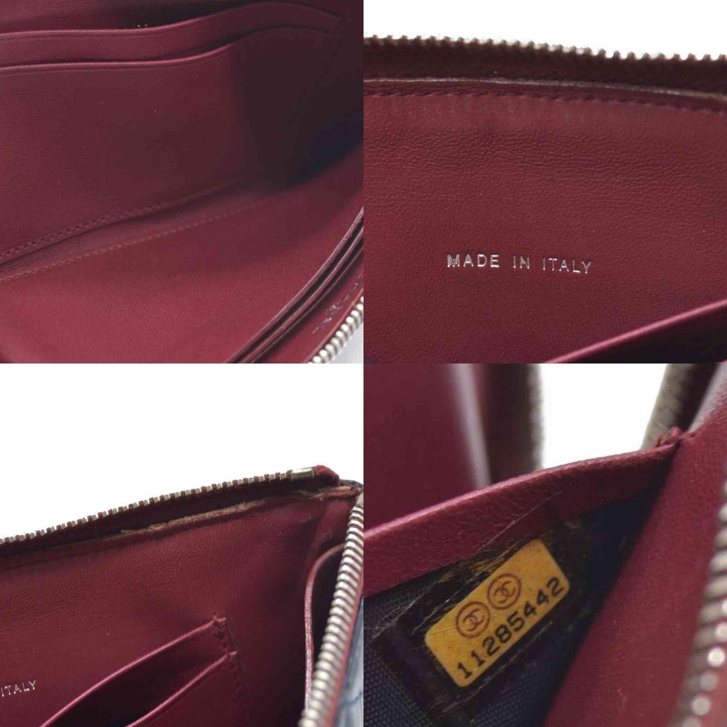 Chanel Long Quilted Charm Wallet CC Navy Blue