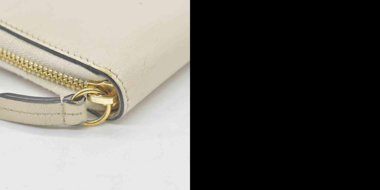$660 GUCCI GG Marmont Ribbon Leather Zip Around Long Wallet