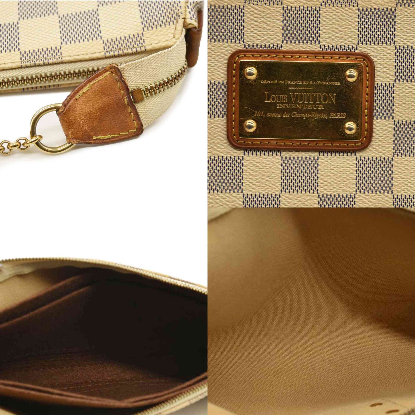 LOUIS VUITTON  Damier Azur Eva Clutch SN4160