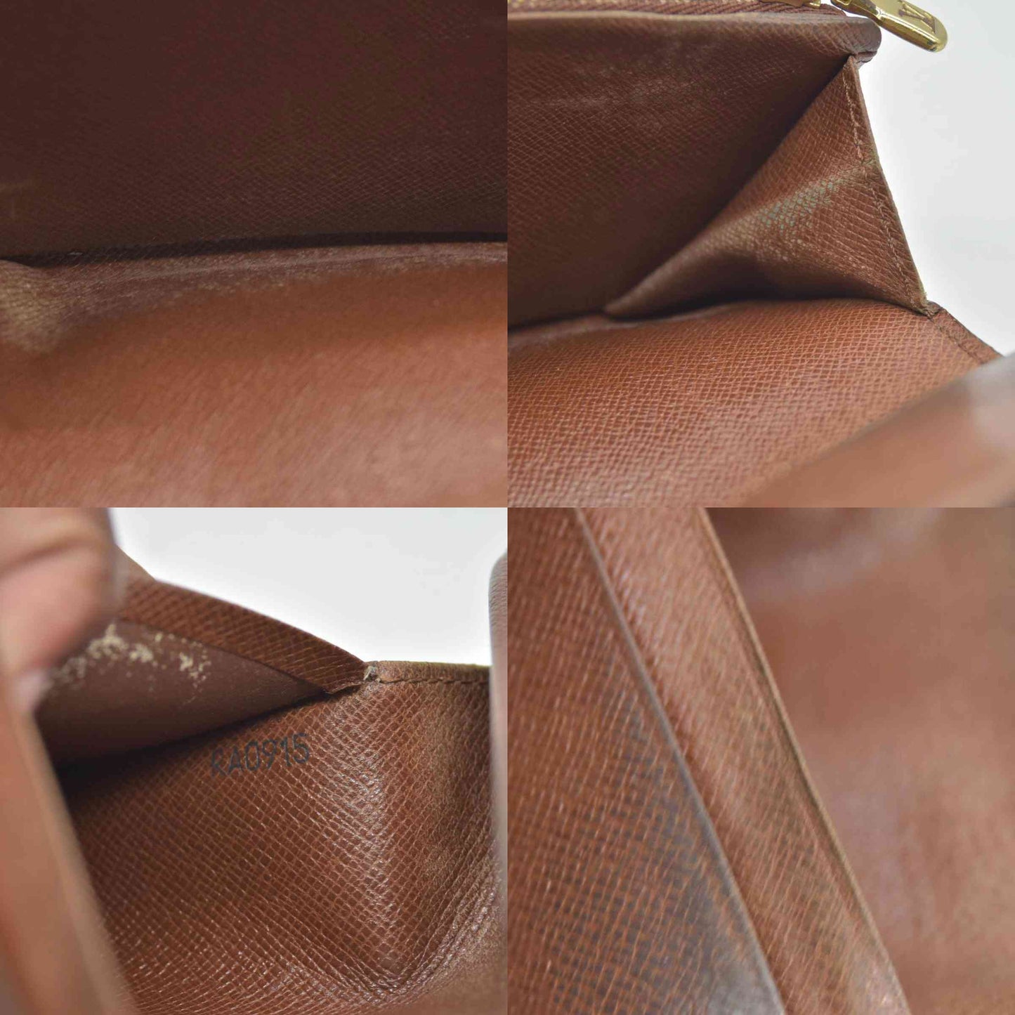 $560 Louis Vuitton Monogram Porte Monnaie Billets Tresor Bifold Wallet RA0915