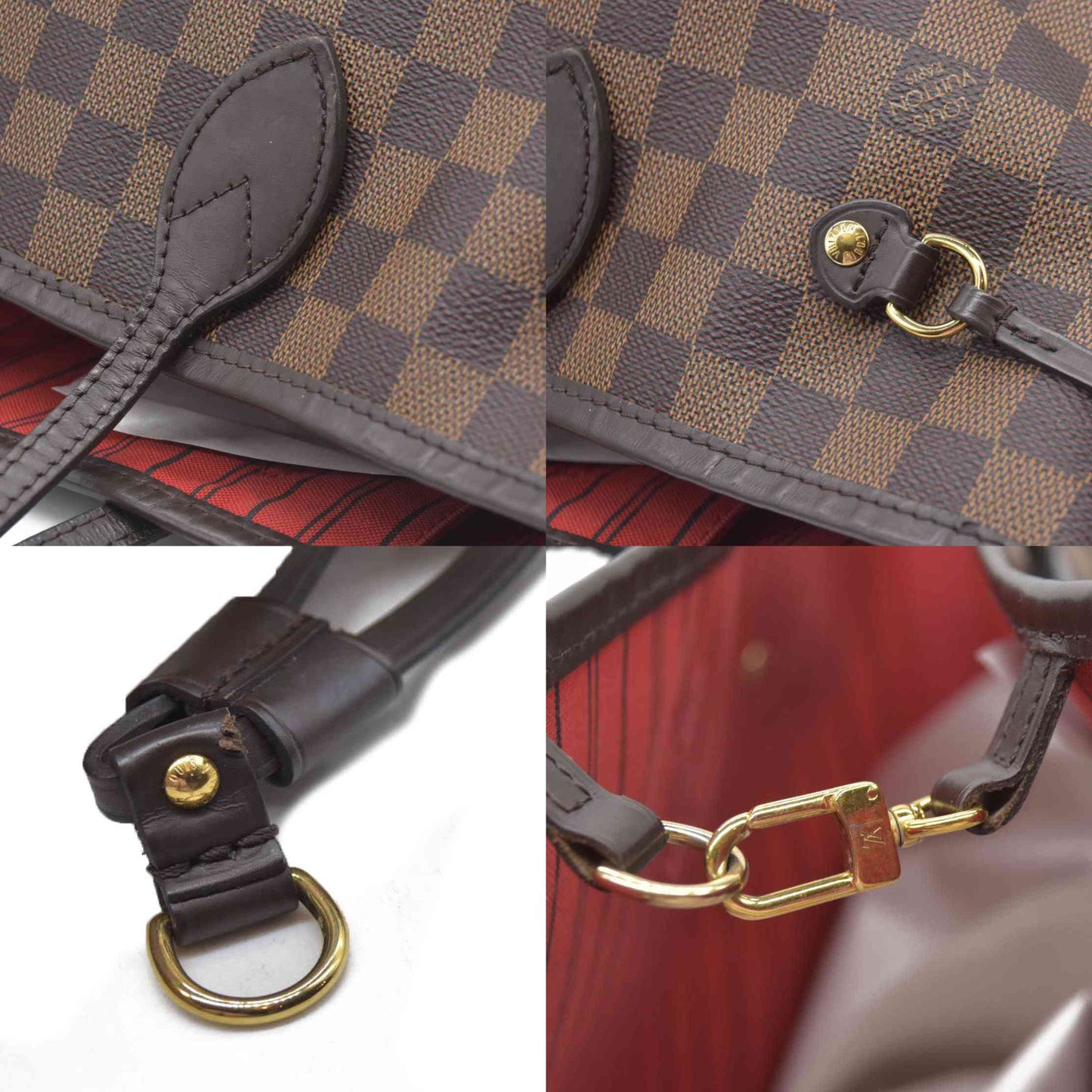 $2170 Louis Vuitton Damier Ebene Neverfull SD3109