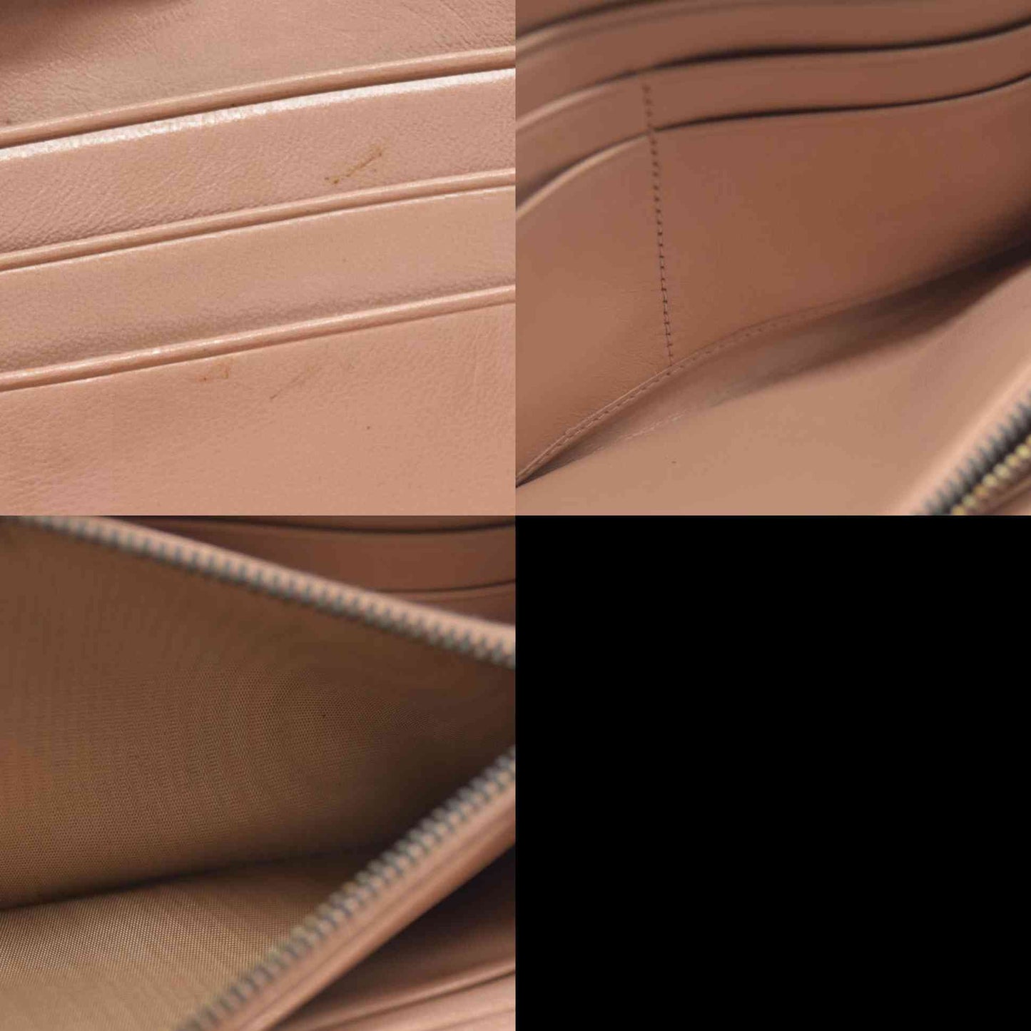 $925 PRADA Logo Ribbon Leather Long Bifold Wallet Light Pink