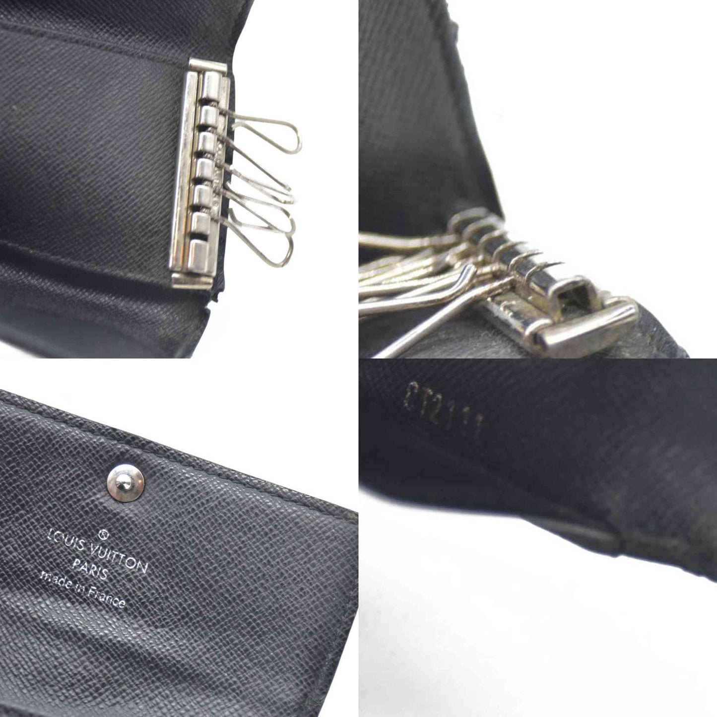 LOUIS VUITTON Damier Graphite Leather Multicles 6 Ring Key Case CT2111