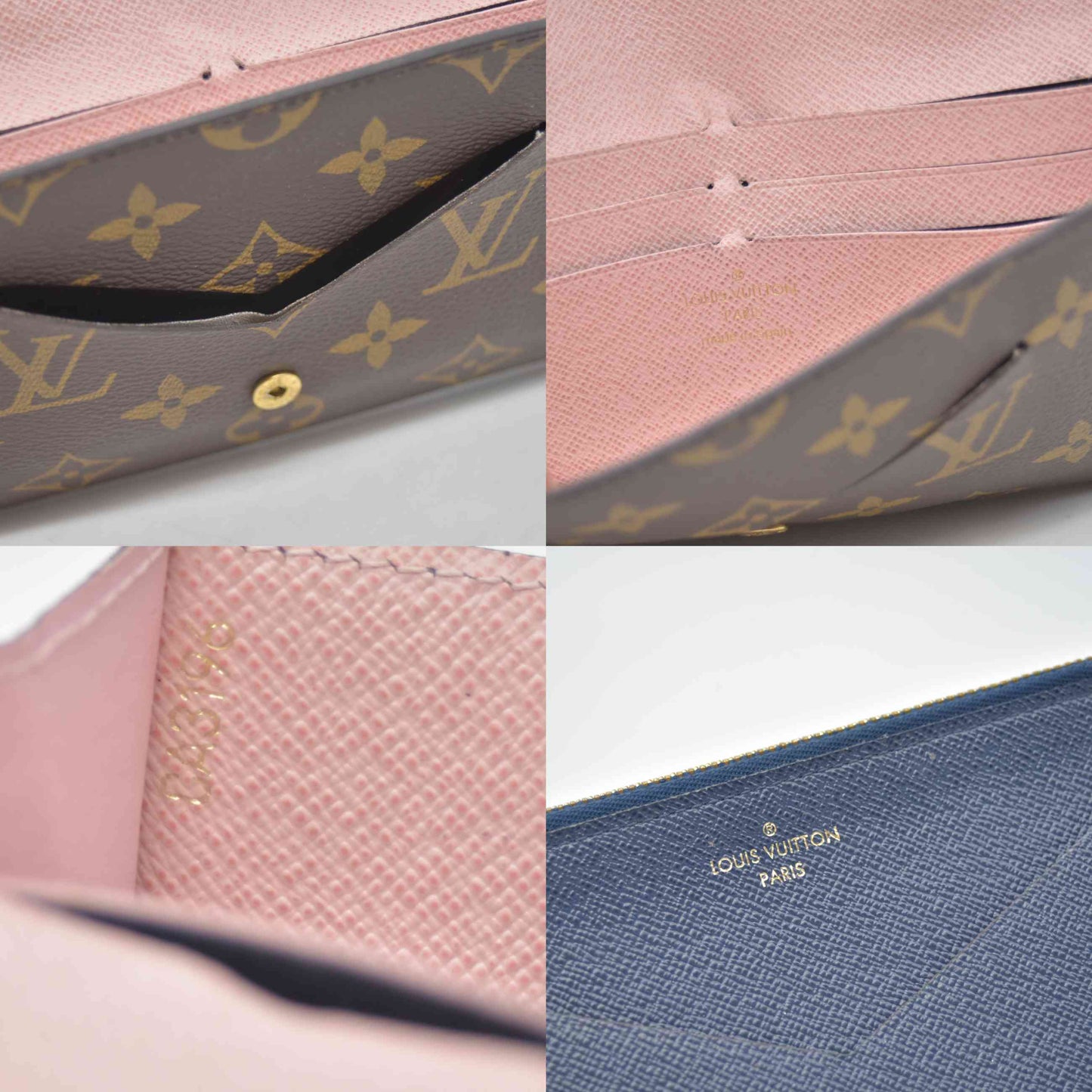 $720 2016 Louis Vuitton Monogram Monogram Jeanne Wallet Rose Ballerine with inserts CA3196