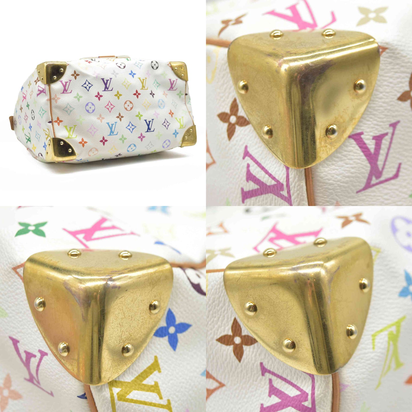 AUCTION $3150 Louis Vuitton  Monogram Muakami Speedy 30 White