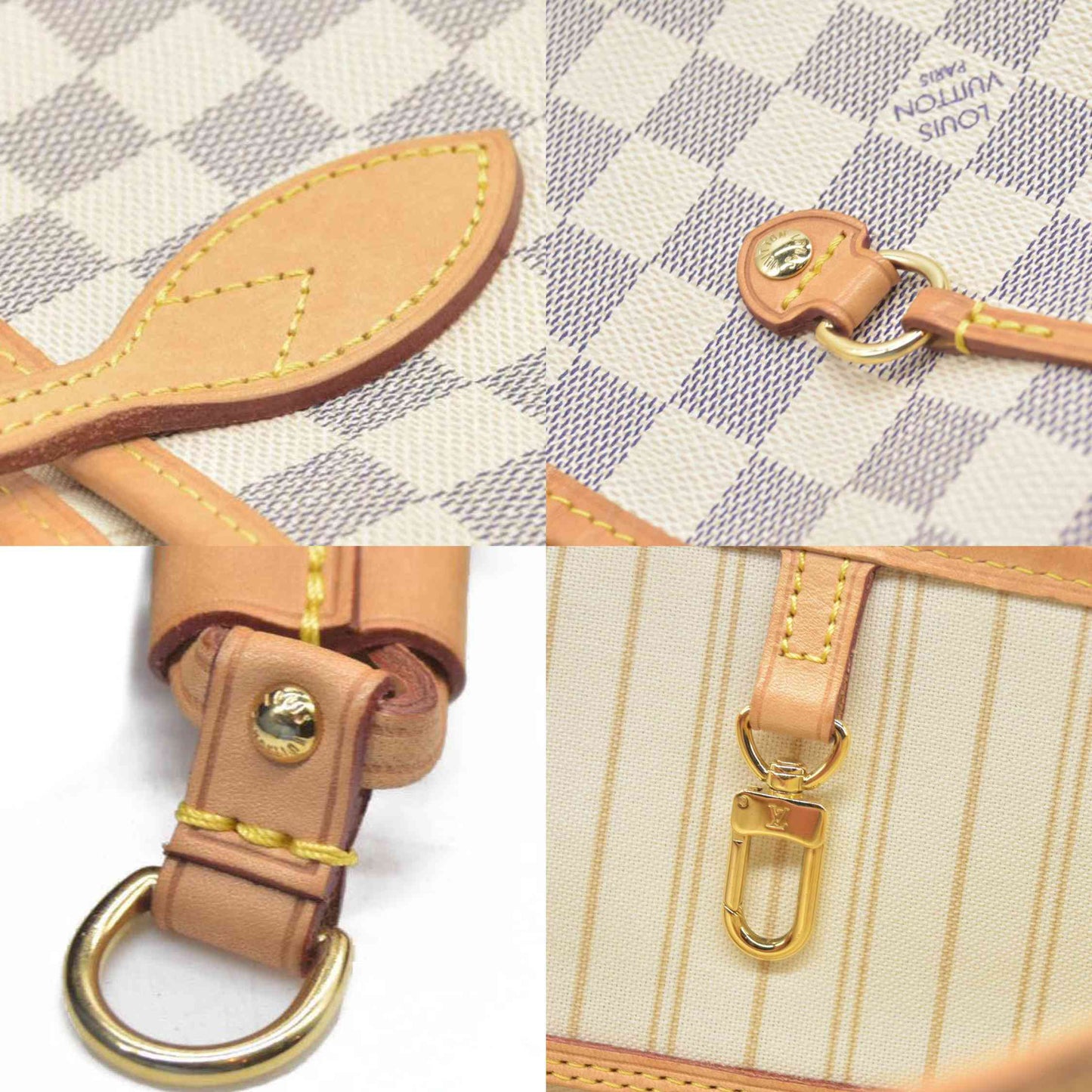 $2170 Louis Vuitton Damier Azur Neverfull MM SD3147
