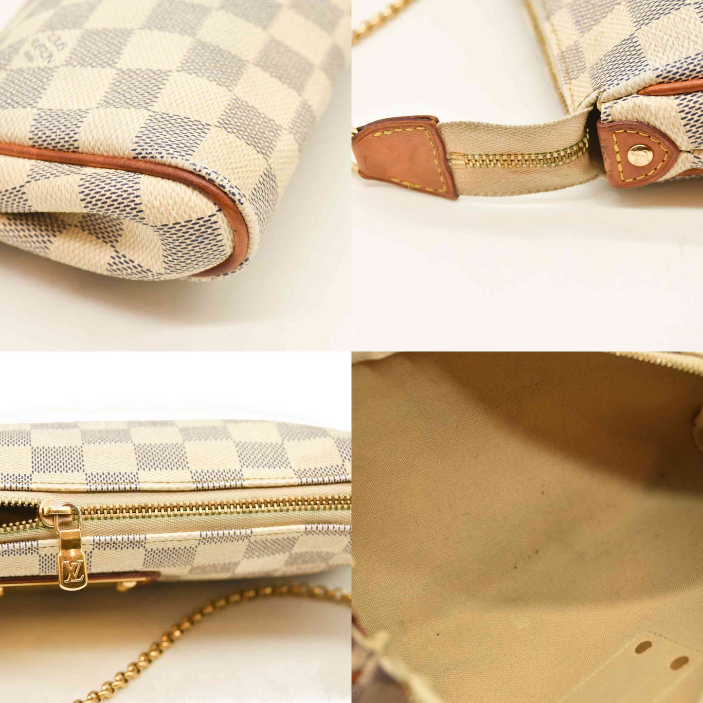 $1290 Louis Vuitton  Damier Azur Eva Clutch Crossbody SD0184