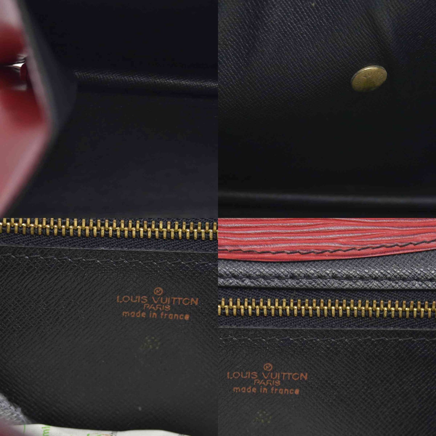 $880 1990 Louis Vuitton Epi Montaigne Red Clutch Bag Pouch