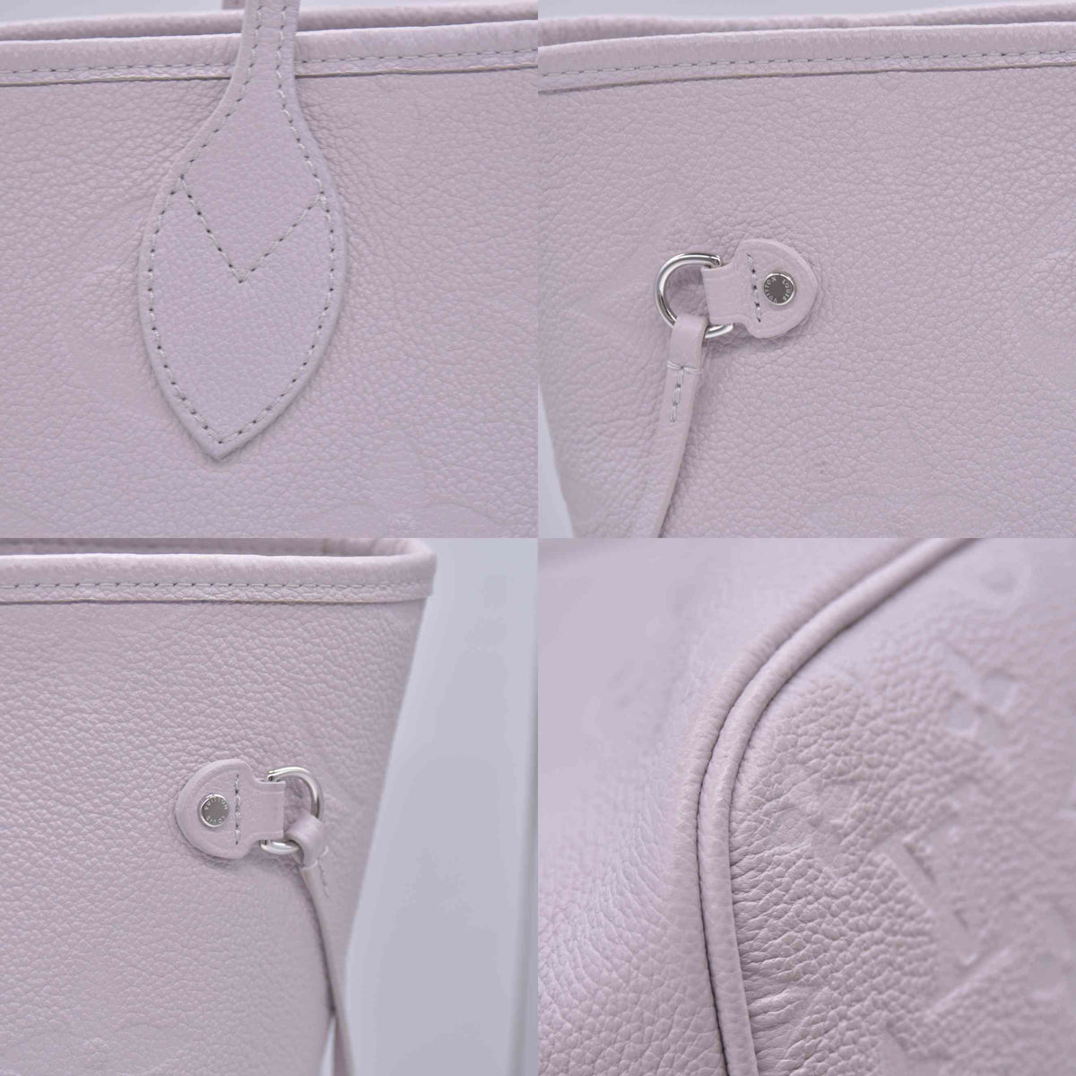 $3050 Louis Vuitton Neverfull MM Empreinte Grey Brume RFID