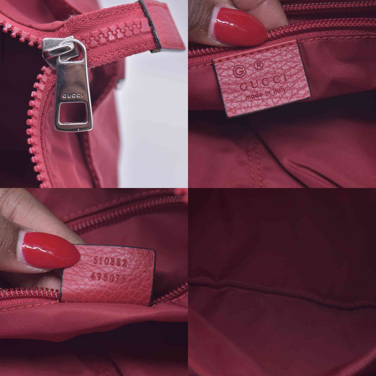 $1150 PRADA Tessuto Nylon Buckle Strap Tote Bag Pink CONSIGNMENT 10021353