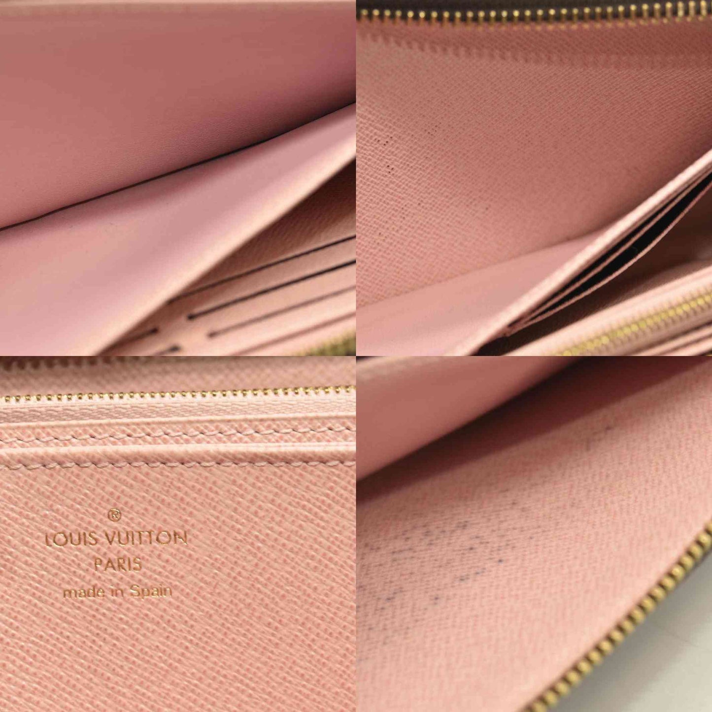 LOUIS VUITTON Monogram Zippy Wallet Rose Ballerine CA3196