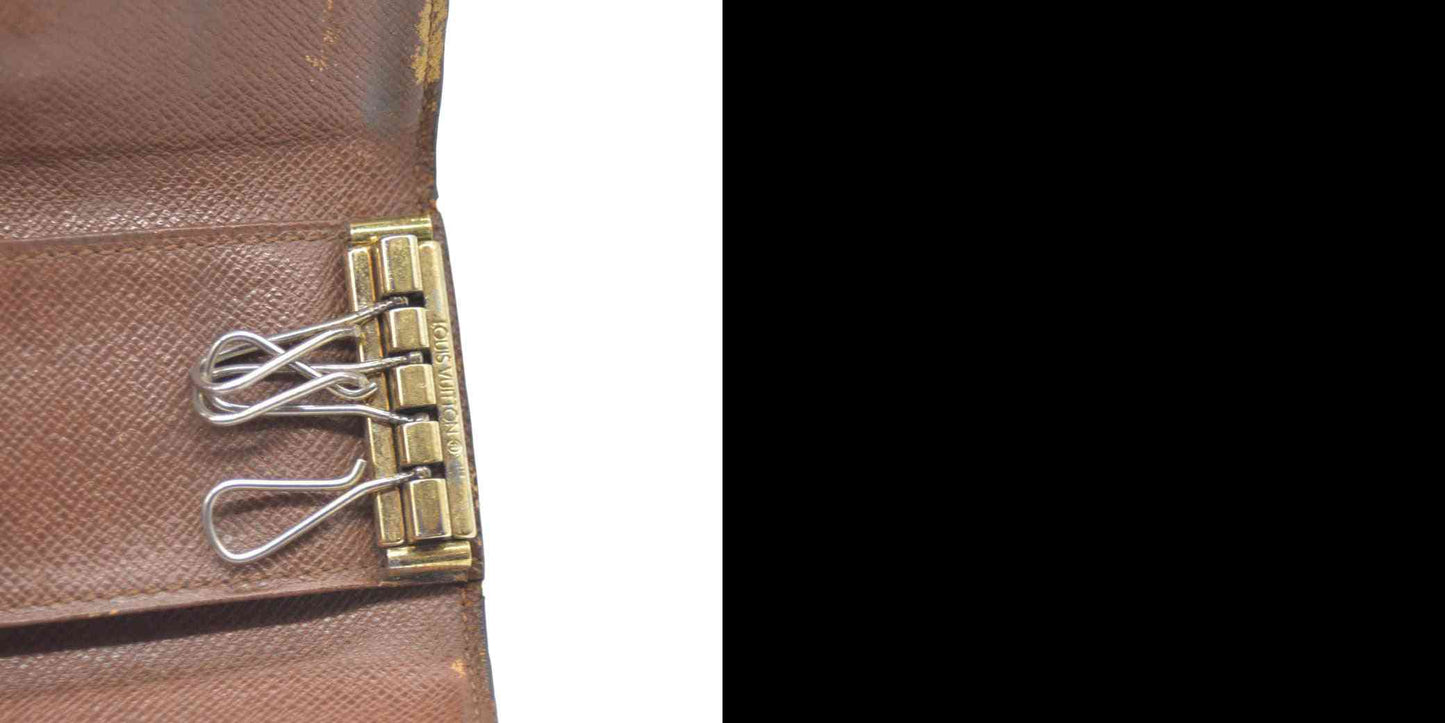 Louis Vuitton Monogram Multicles 4 Ring Key Case Brown RA0091