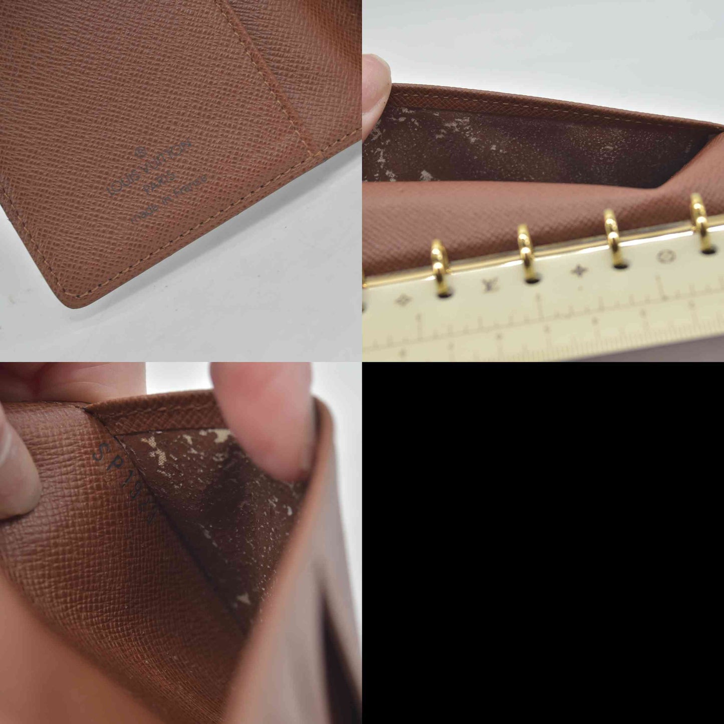 $505 1999 Louis Vuitton Monogram Agenda PM Notebook Cover Brown SP1929
