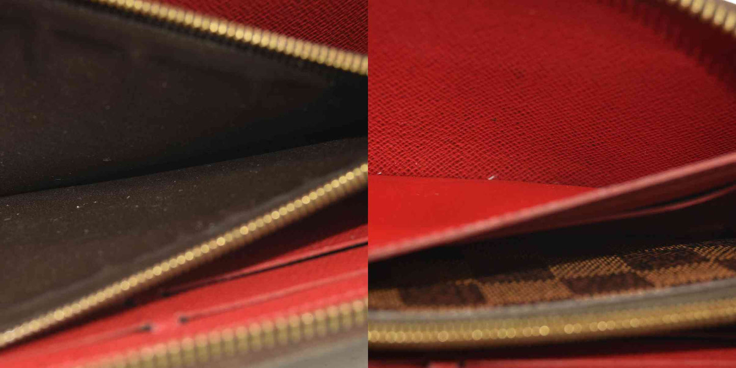 Louis Vuitton  Damier Ebene Clemence Wallet Cherry CA3107