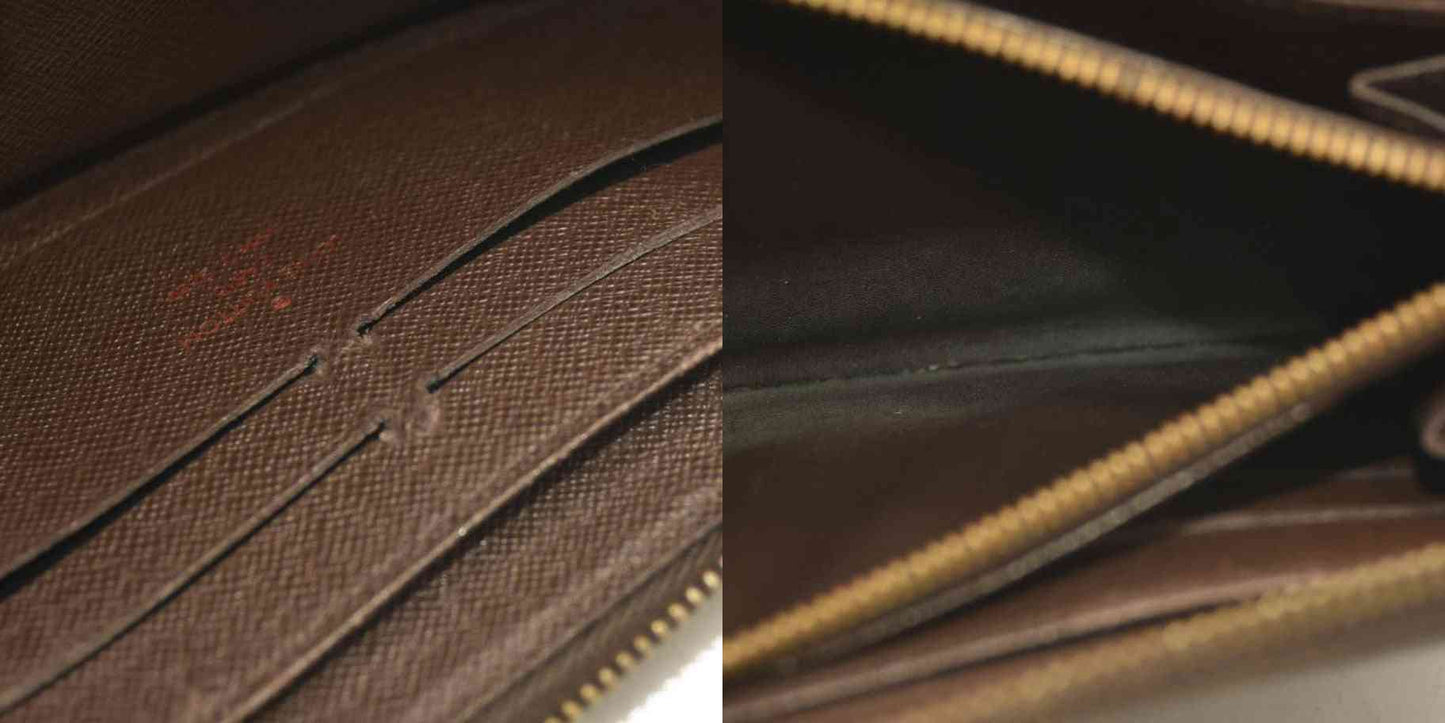 Louis Vuitton  Damier Ebene Zippy Wallet CA3049