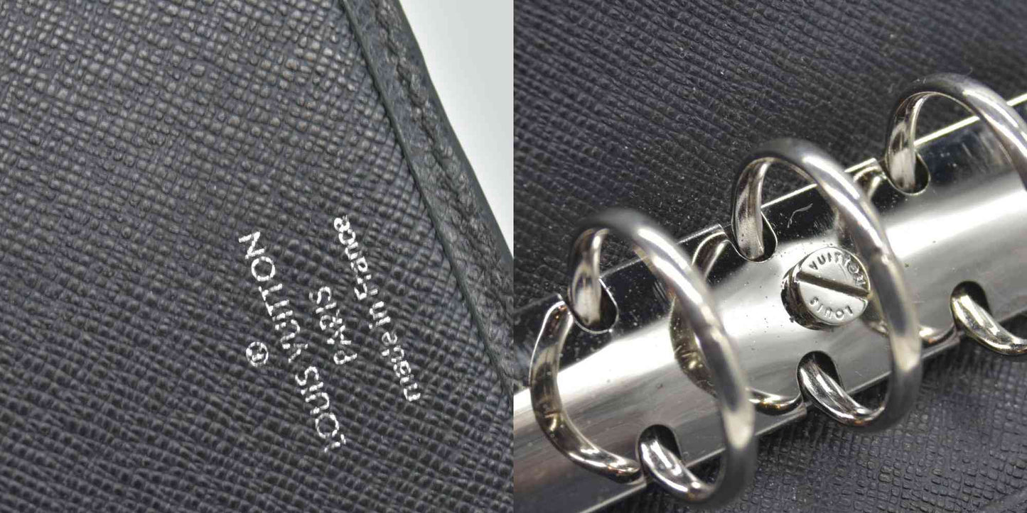 $750 Louis Vuitton Taiga Large Ring Agenda Cover Ardoise TS0152 CONSIGNMENT