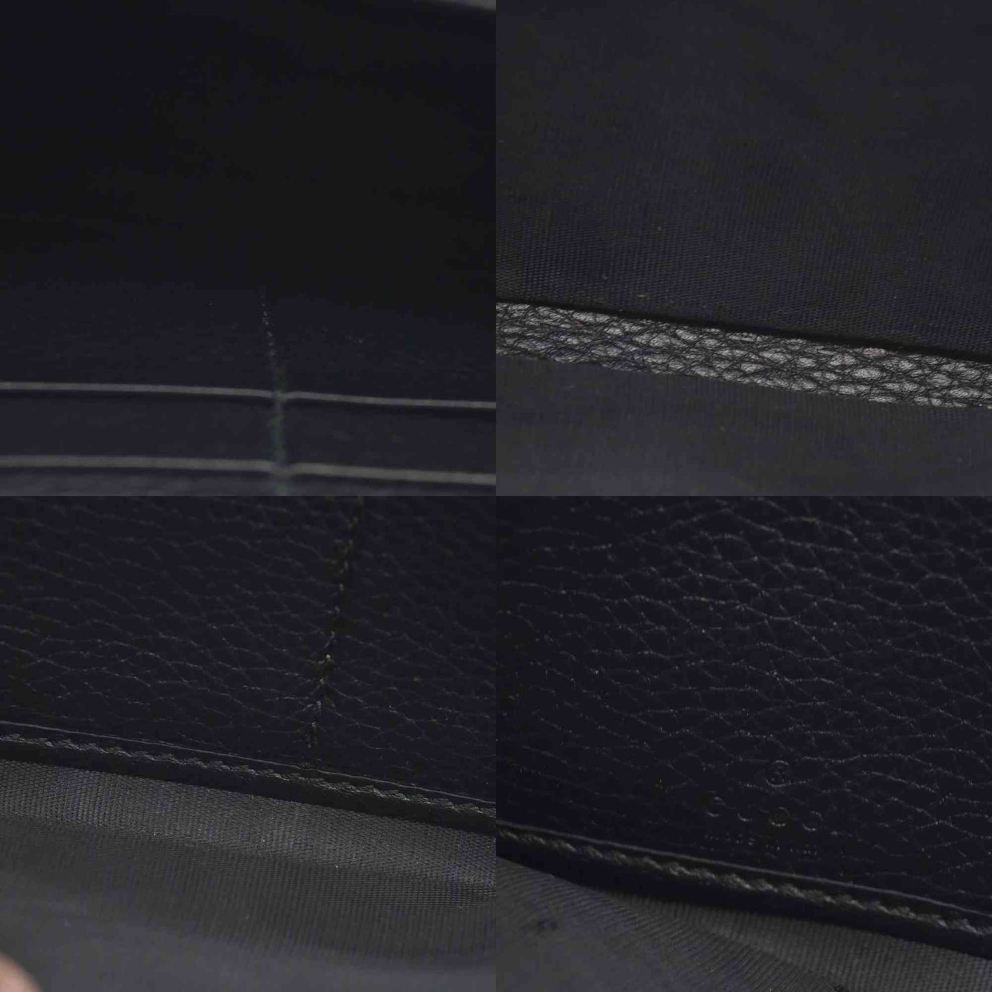 $880 Gucci Gucci Black Leather Bamboo Tassel Zip Around Wallet CONSIGNMENT